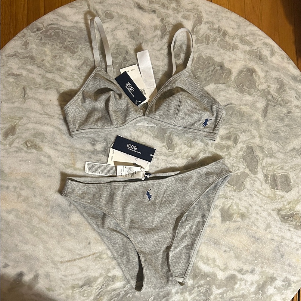 Polo Gray Bra and Panty Set
